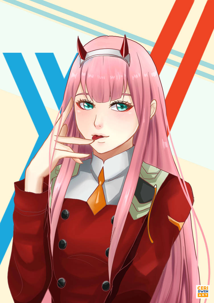 Zero Two by CeridwenArt on DeviantArt