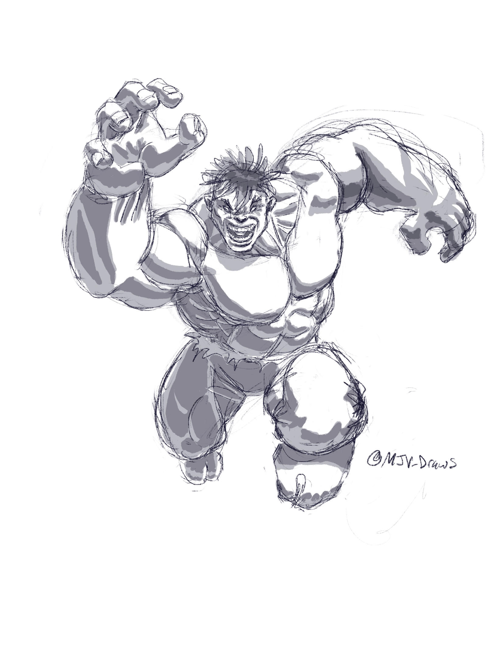 Proko Hamstring Hulk DTIYS with Proko by mavtais on DeviantArt