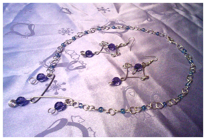 Blueberry Earrings + Necklace