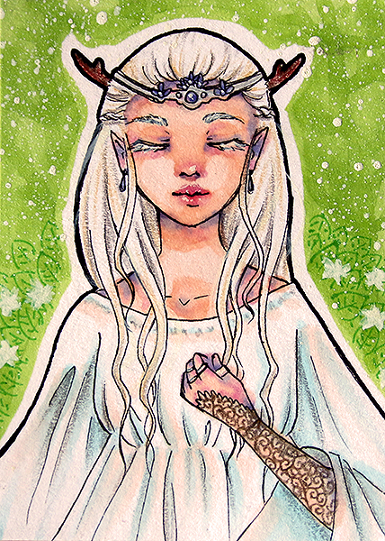 ACEO #4 - Amethyst Elf