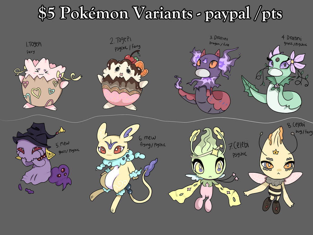 Vari Pokemon (2/8) Pokemon Variant Batch 2 by vxleriexX on DeviantArt