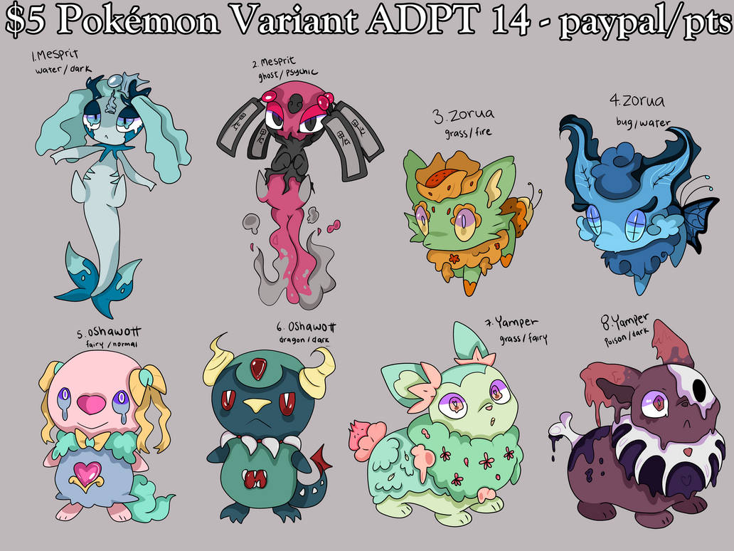 Variations Deviantart Pokemon (3/8)Pokemon Variant Batch 14 by vxleriexX on DeviantArt
