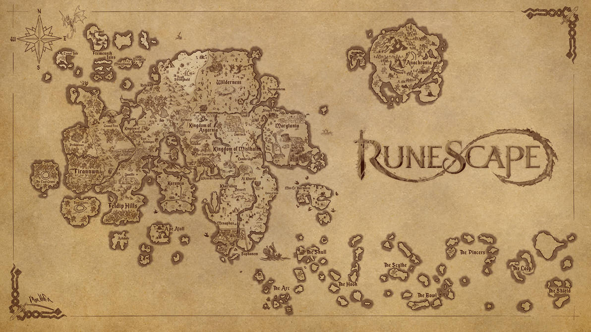 Runscape Map Colorized Runescape 3 Map Wallpaper - 1440p by MoeHefin on DeviantArt