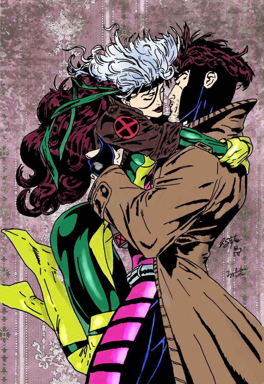 Rogue and Gambit by Tygerlander
