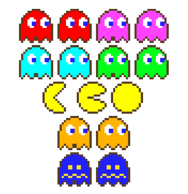 All Pac Man Sprites Pac-Man vs sprites by AmmarZakwan-Md on DeviantArt