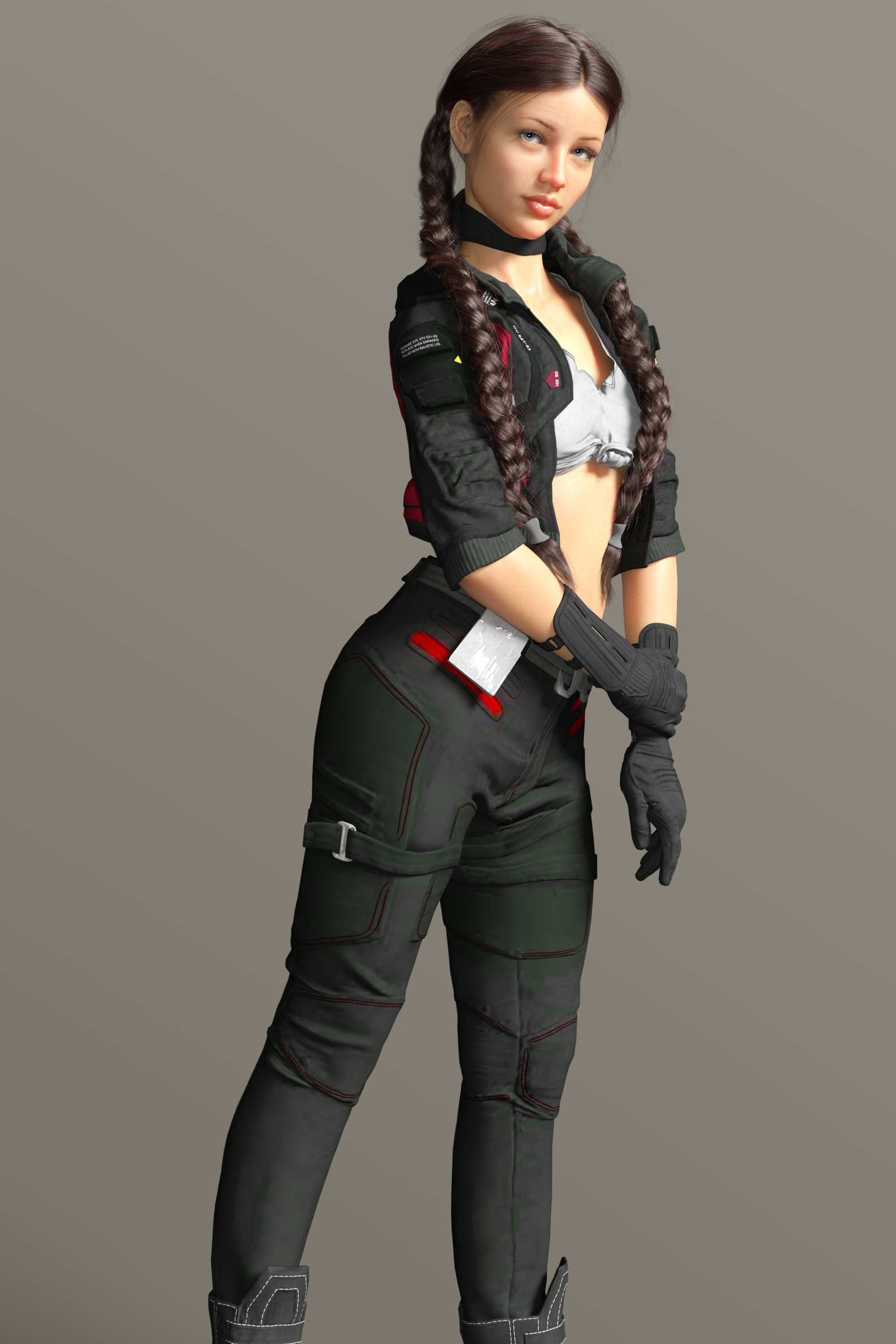 Gena in cyberpunk outfit by rkpcman on DeviantArt