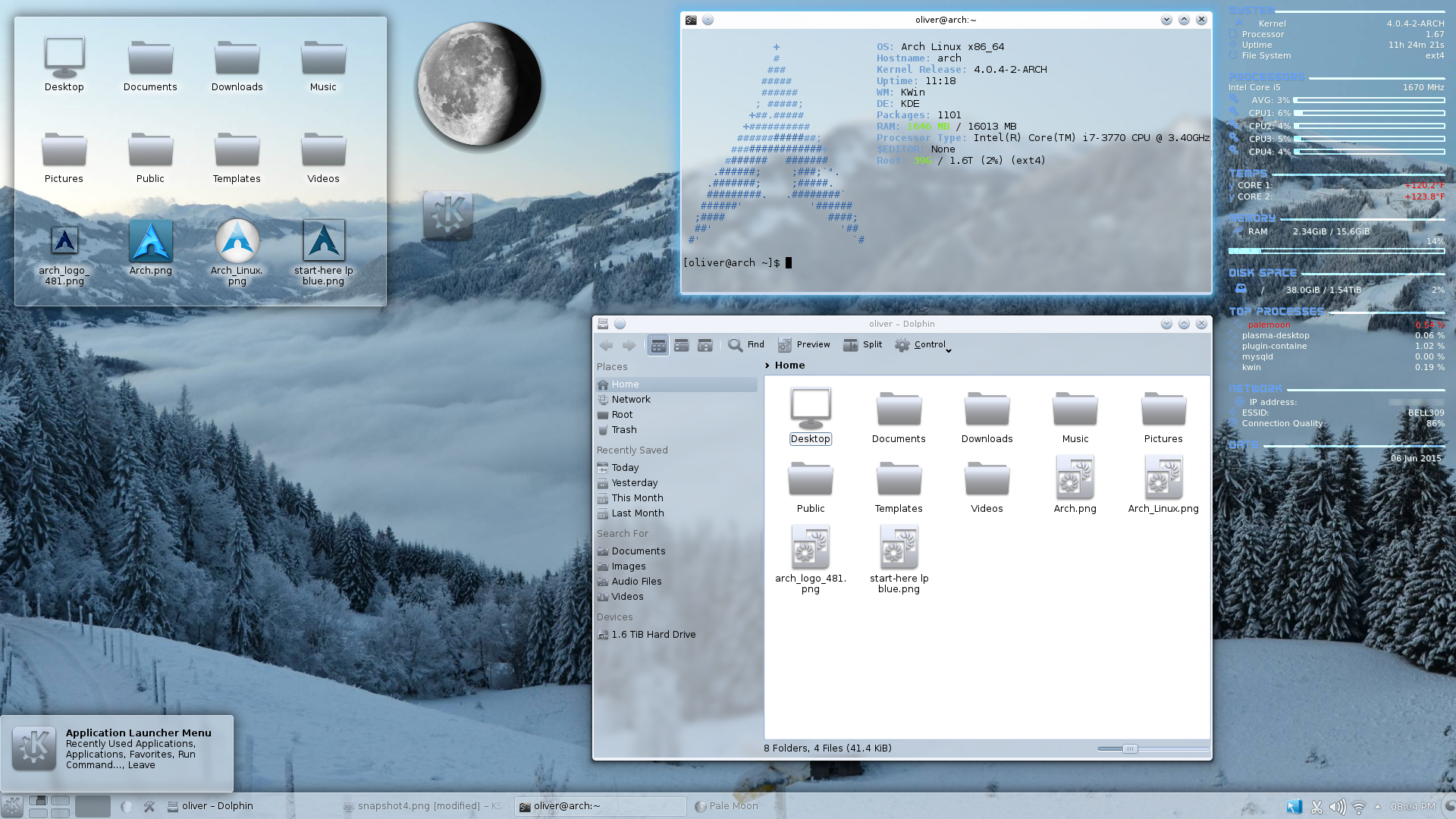 GNU/Linux Desktop - Arch Linux KDE by Shemhamforash01 on DeviantArt