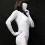 white modal zentai suit