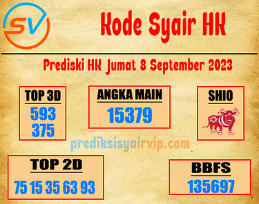 Prediksi Syair Hk 8 September 2023 Malam Hari Ini