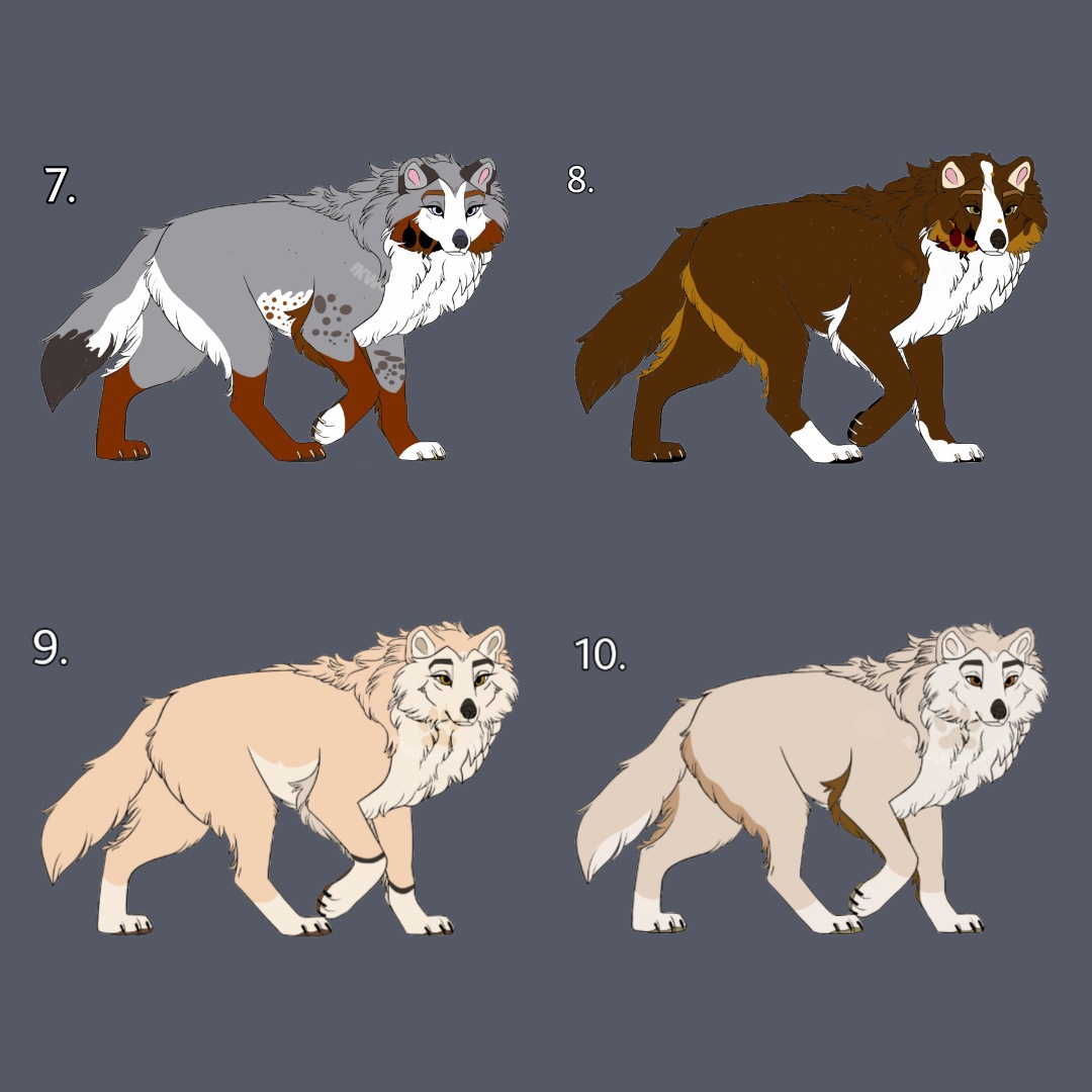 Dire Color Dire Wolf/Wolf Adopts by IKWC on DeviantArt