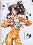 Copic Marker Chell from Portal 2 by LemiaCrescent