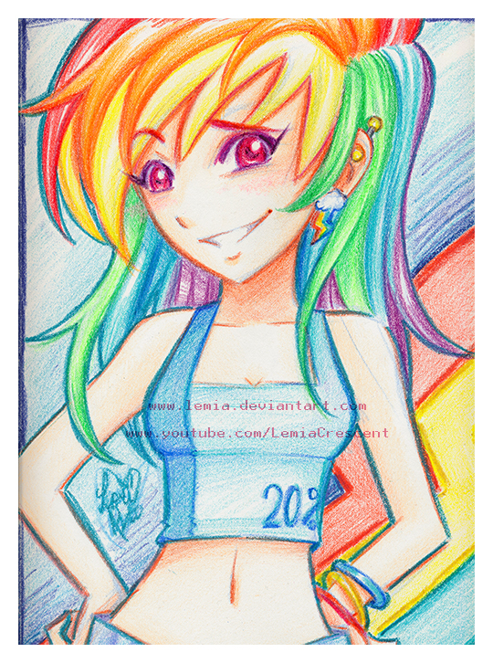 MLP Fim Crayola Crayon Rainbow Dash