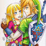 Copic Marker Link and Zelda, TLoZ Skyward Sword