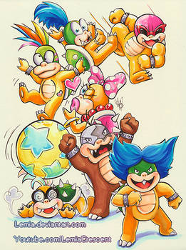 Copic Marker Koopa Kids / Koopalings :)