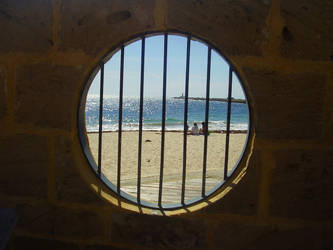 Veiw through iron bars