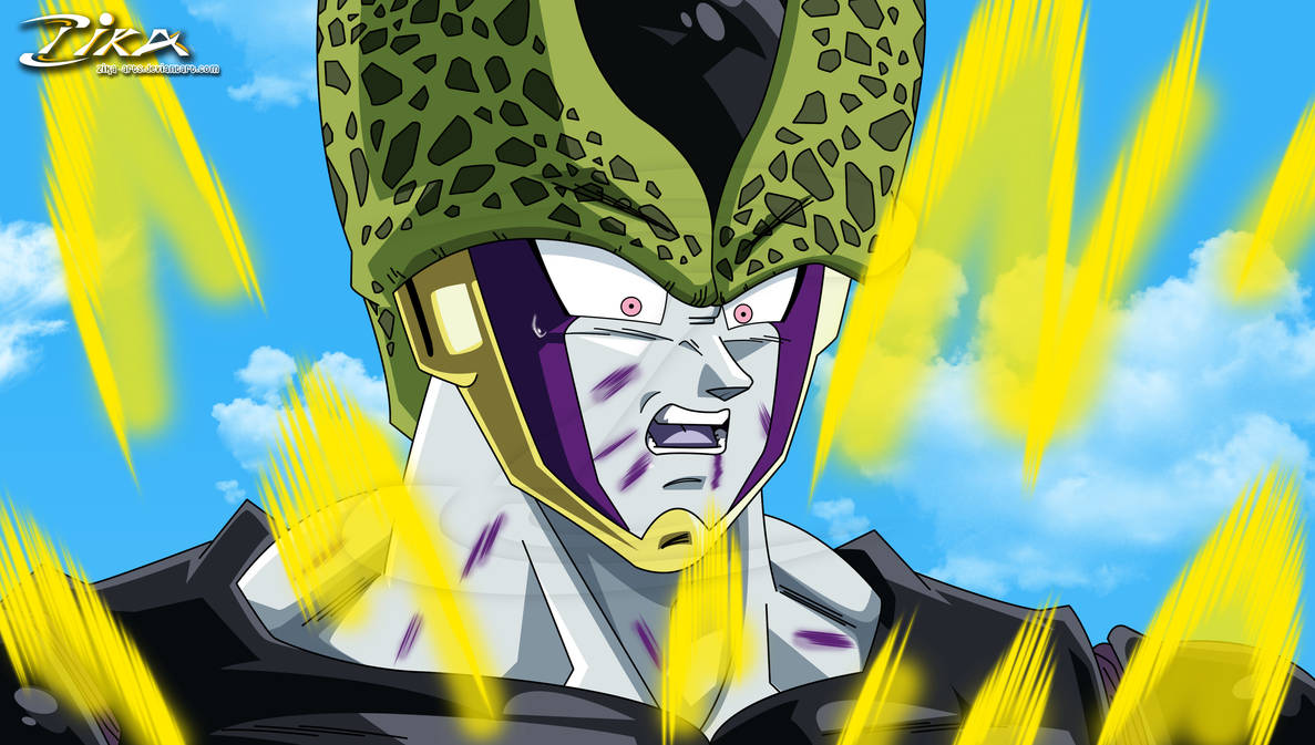 Cell Scared Cell afraid of Gohan by zika-arts on DeviantArt