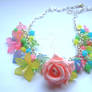 Handmade Pastel Neon Bead Necklace Set