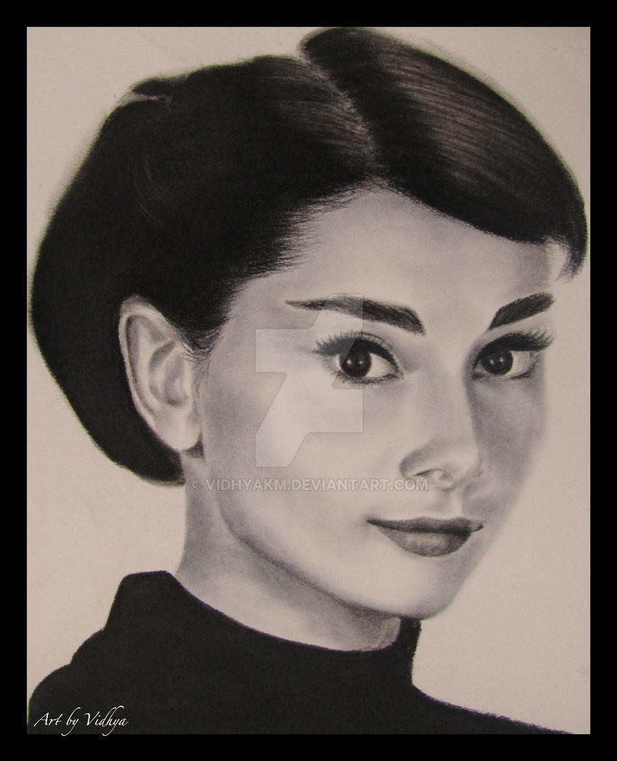 Charcoal Sketch based on Audrey Hepburn