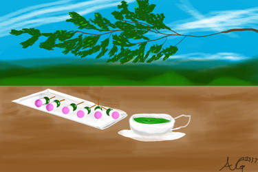 Green Tea and Shin Sangoku Musou Dango