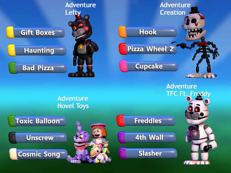 FNaF World Fan Made Movesets #2 by ToxiinGames on DeviantArt