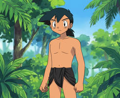Jungle boy Ash Ketchum