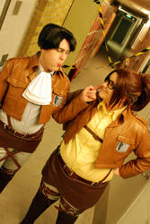 Levi and Hanji - Poke