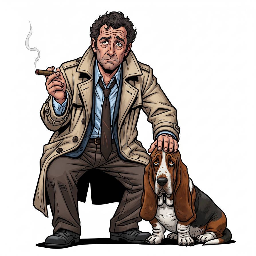 Columbo and Dog by Gamma-Mage on DeviantArt