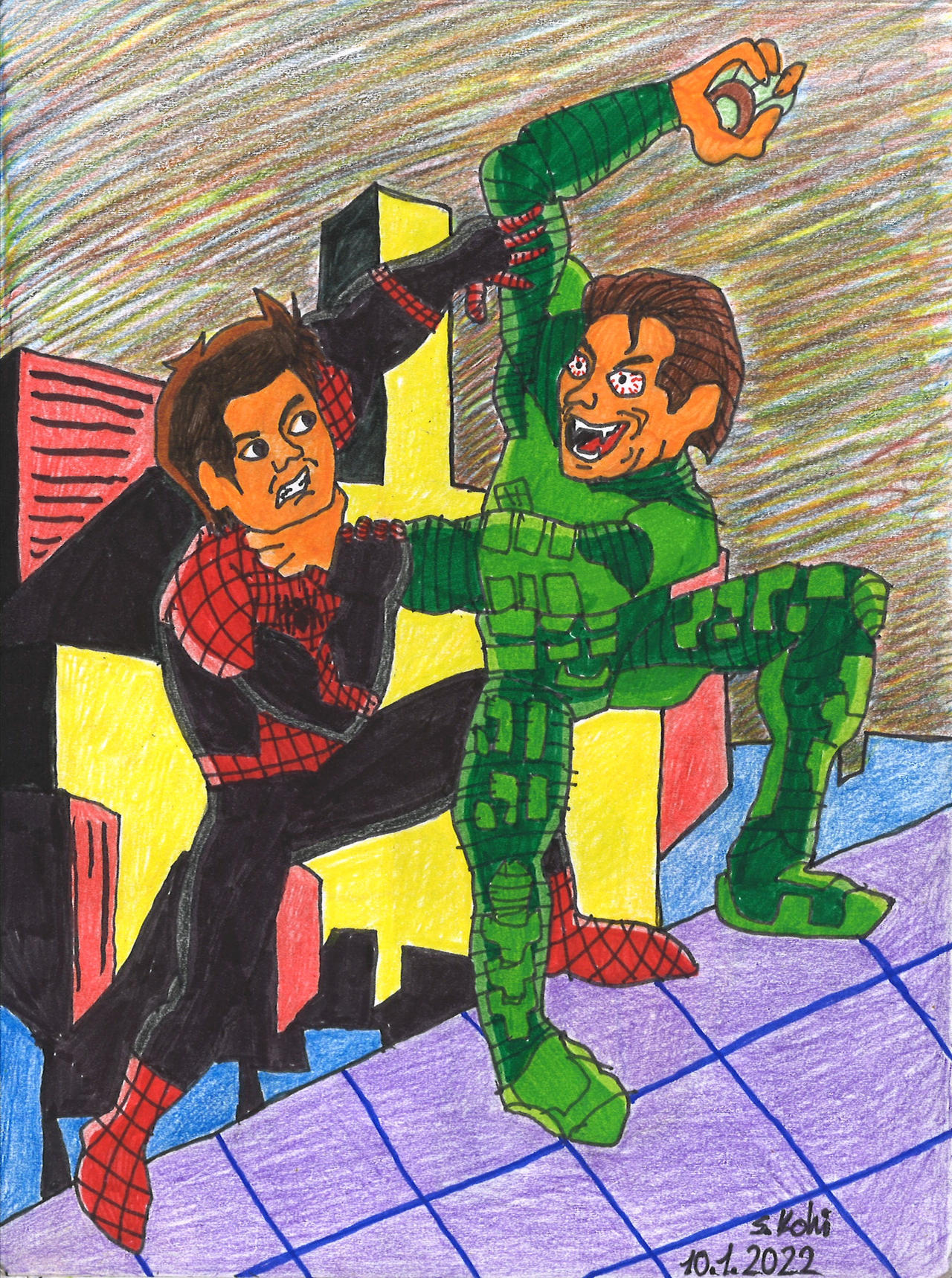 Spiderman vs Green Goblin (10.1.2022) by iamvenom1995 on DeviantArt