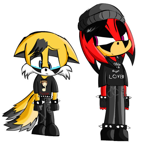 Emo Tails Emo Tails and Emo Knuckles by AlliCali on DeviantArt