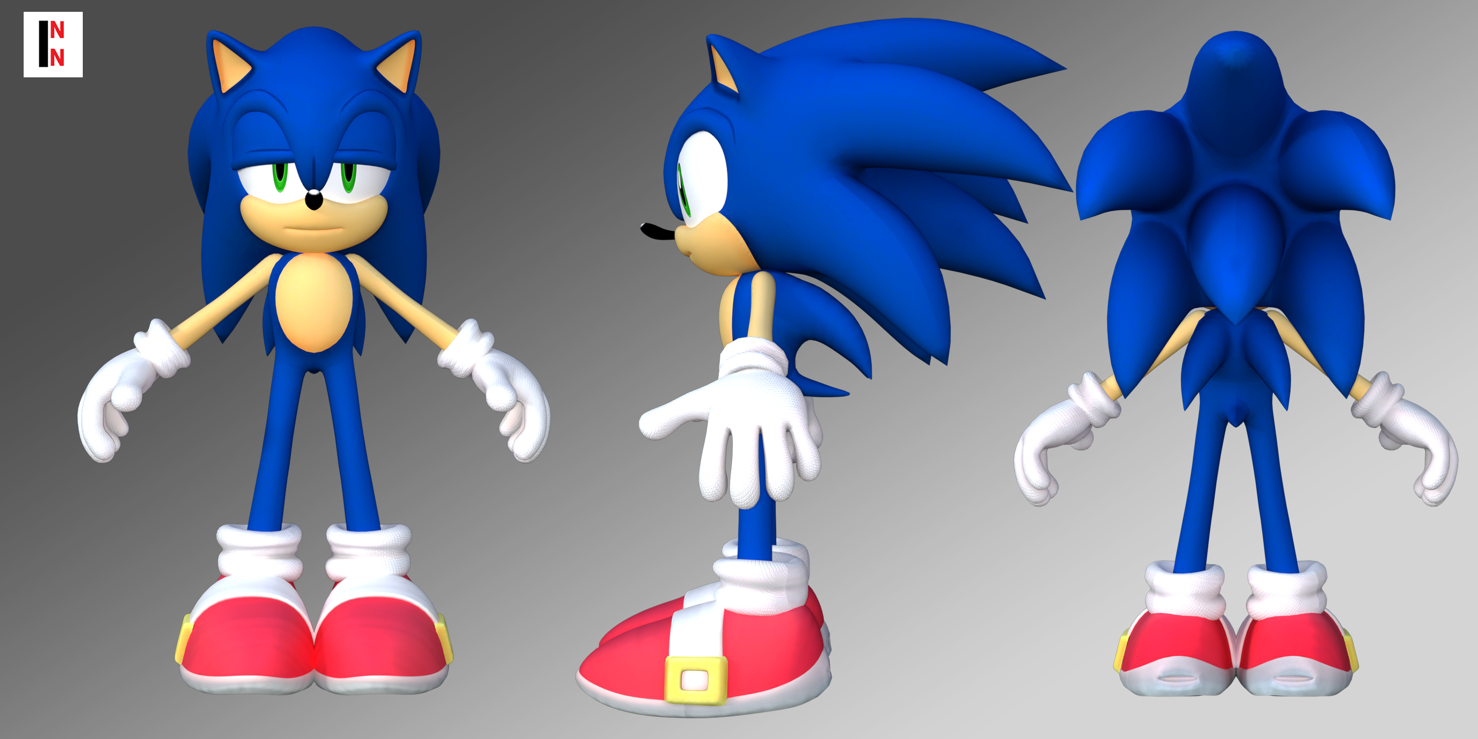 3D Model Download+ Sonic The Hedgehog by JCThornton on DeviantArt