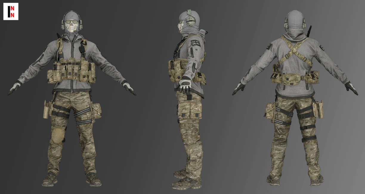 COD - Ghost Classic Outfit for Genesis 8 Male by INNModels on DeviantArt