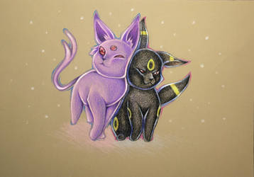 Espeon and Umbreon