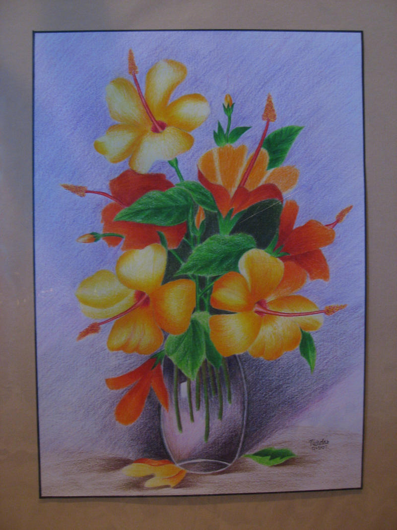 Coloured Flower Sketch 2