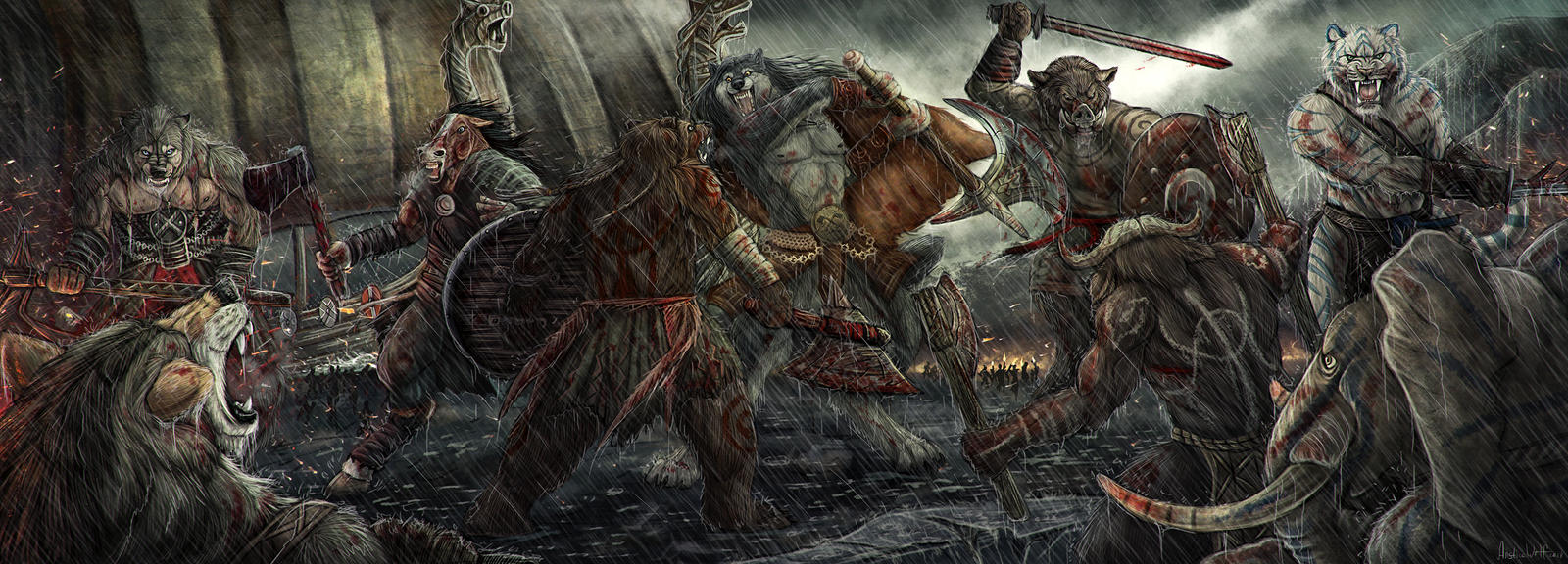 Vikings battle by AnsticeWolf on DeviantArt