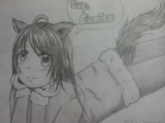 My OC Maki in wolf form ^_^