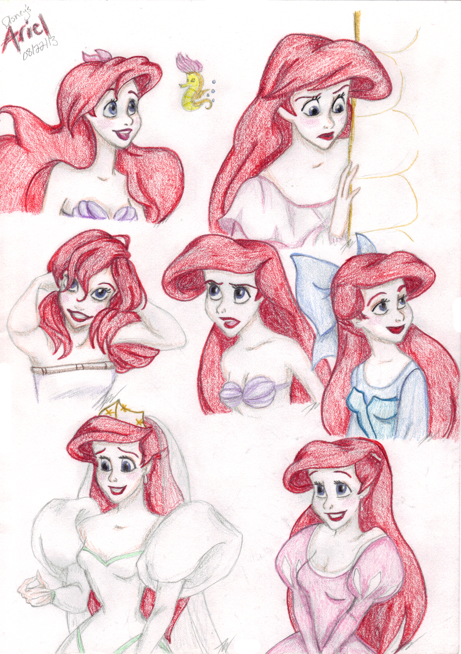 Disney Sketch-Colored: Ariel