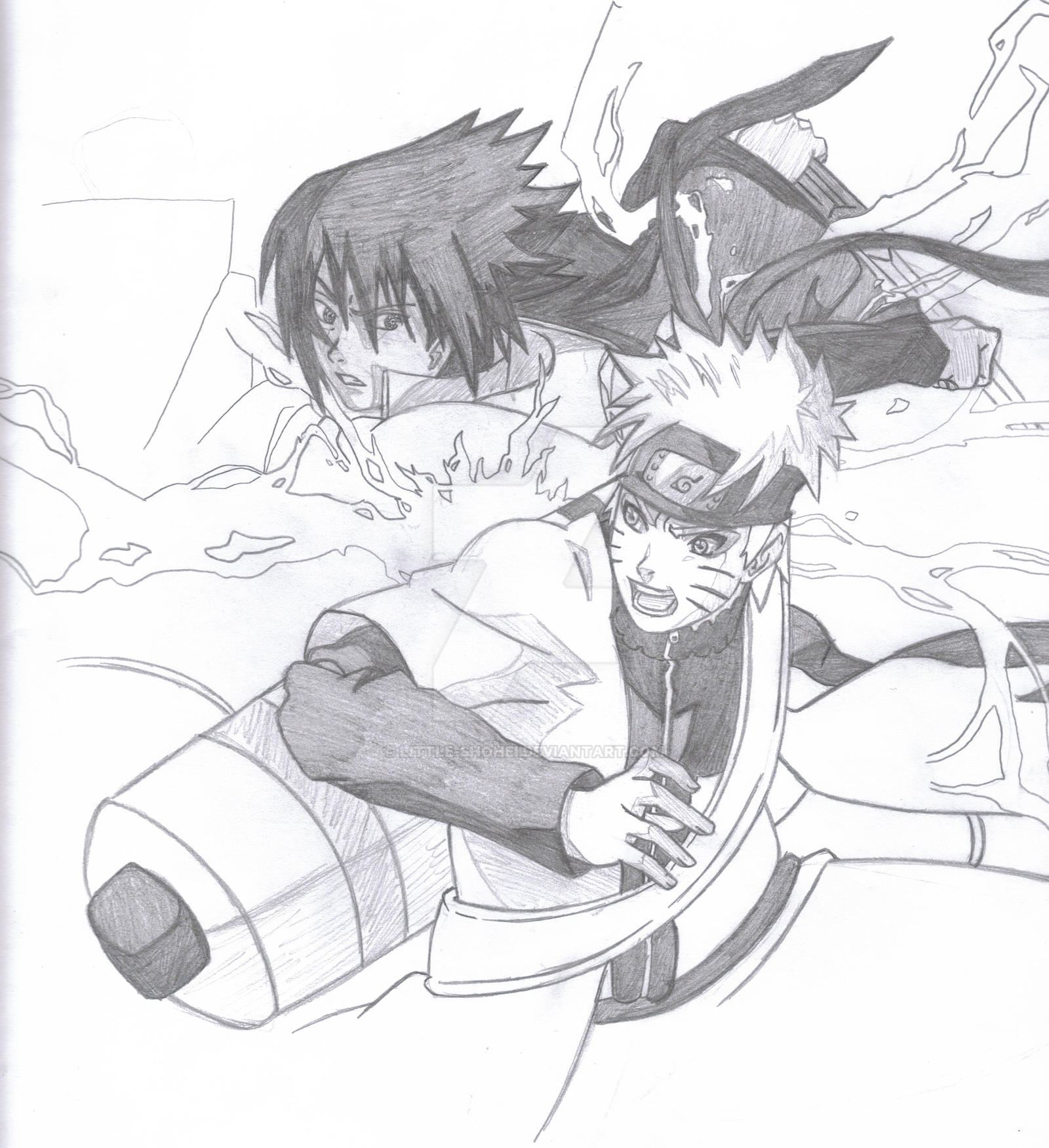 Naruto Vs Sasuke Sketch... 