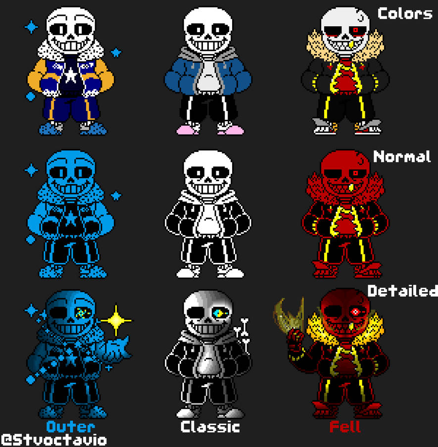 Sans Jacket Color Code Sans normal color y detailed by steveoctavioxd on DeviantArt