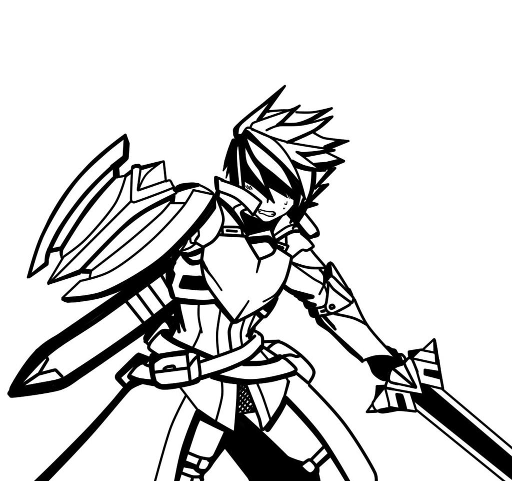 OC Knight line art by Kranell on DeviantArt