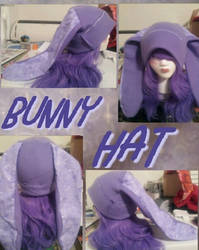 Purple bunny hat