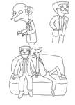 Burns and Smithers sketches by BurnSmithersBurns