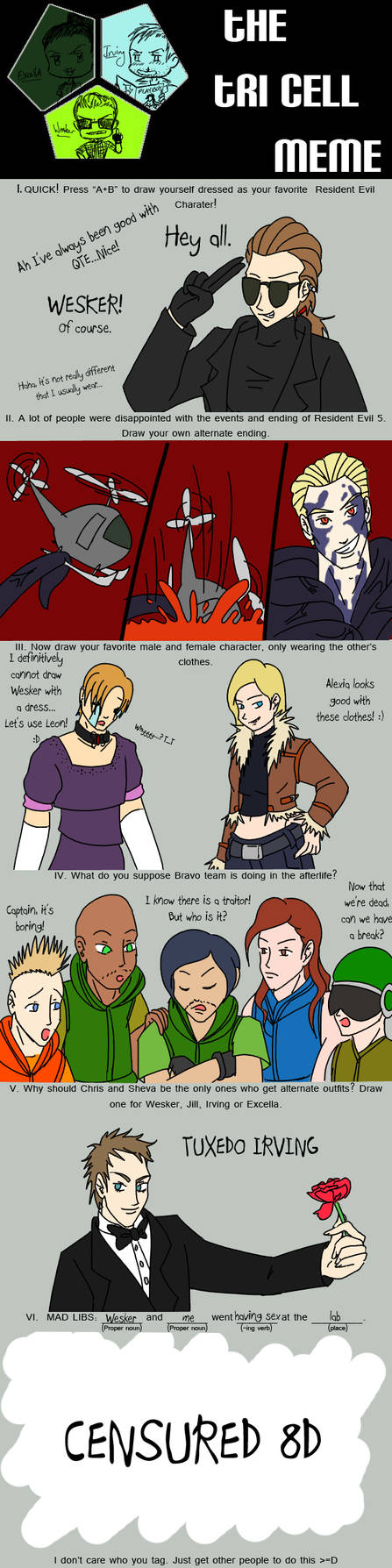 Tricell -MEME- by Biohazard-Steph on DeviantArt