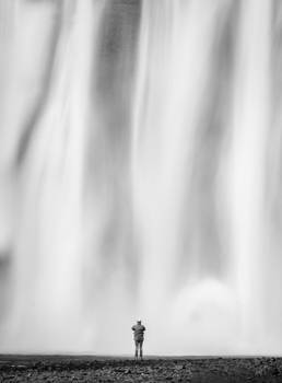 Wanderer in Skogafoss