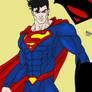 Sketch Superman vs Batman colored