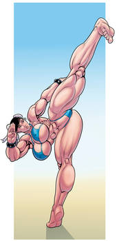 Chun Li Training on Beach