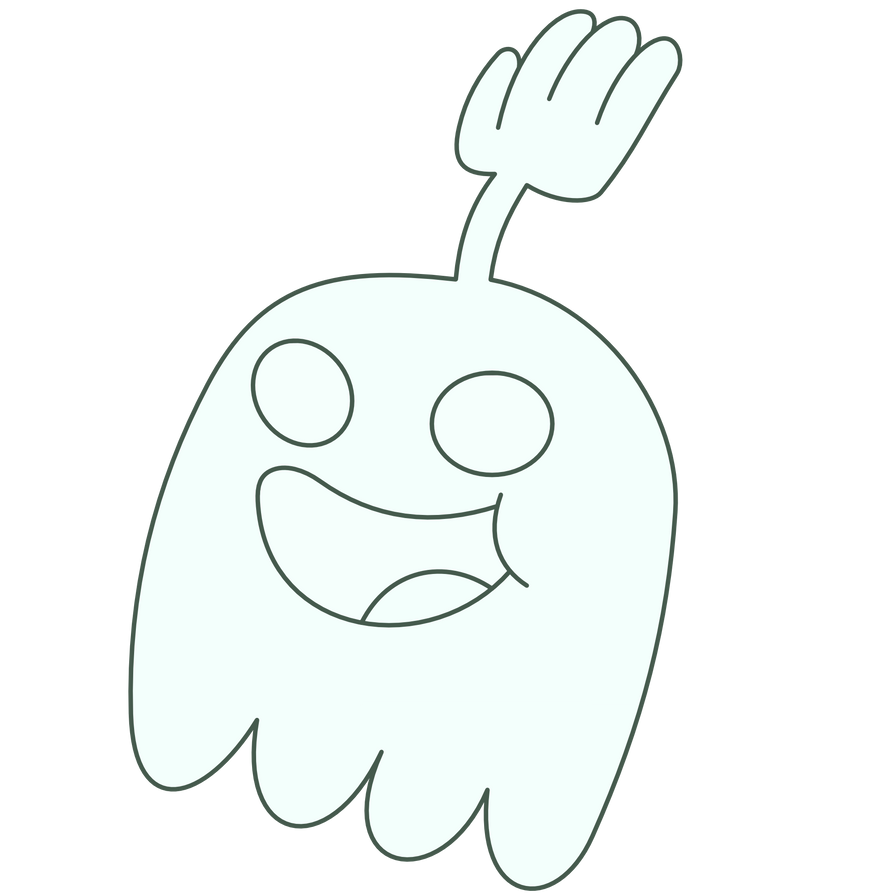 Another happy high five ghost by kol98 on DeviantArt.
