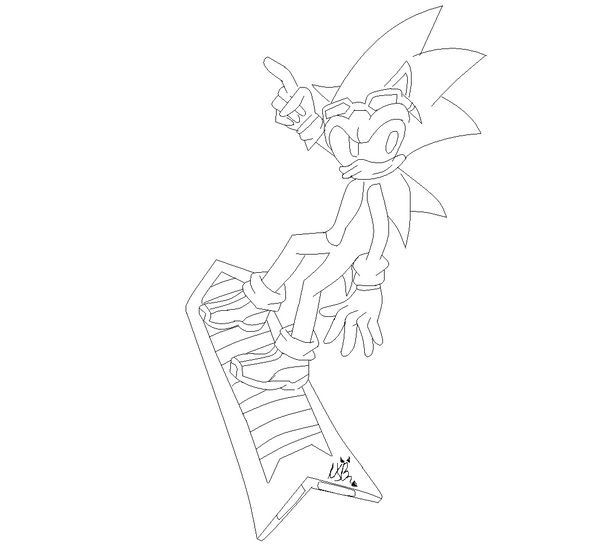 Vector Sonic Line sonic lineart by vivi-thehedgehog on DeviantArt
