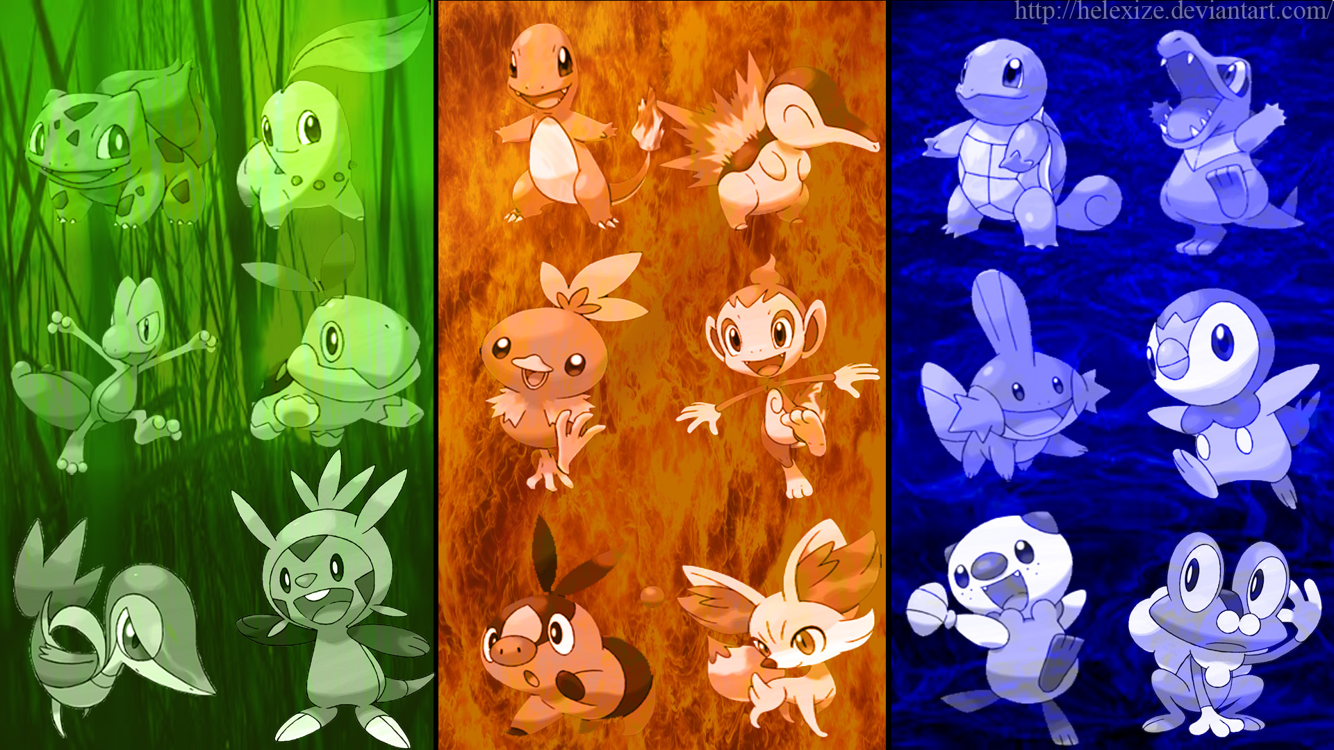 Pokemon: All Starters Wallpaper(generation 1-6)