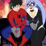 Spider-Man(Izuku) and Black Cat(Nejire) Night Date