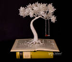 Tree with Swing - Book Sculpture